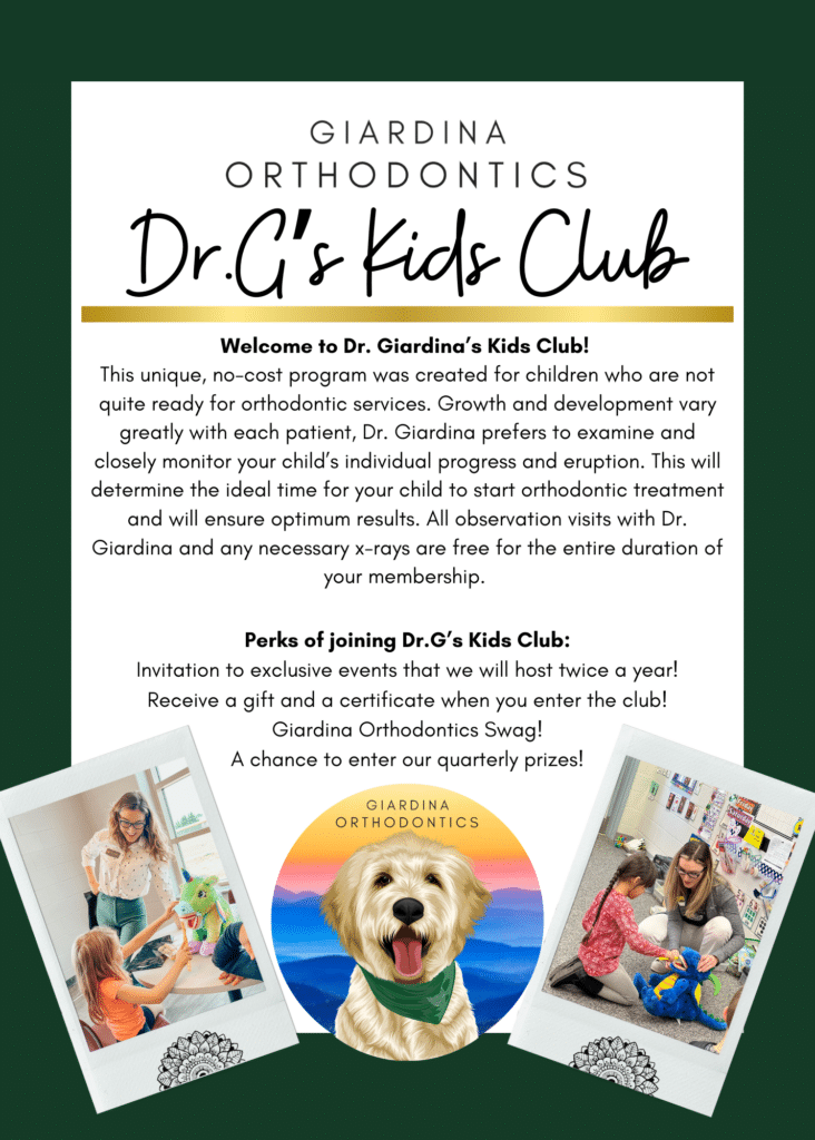 Dr. Gs Kids Club at Giardina Orthodontics in Harrisonburg, VA