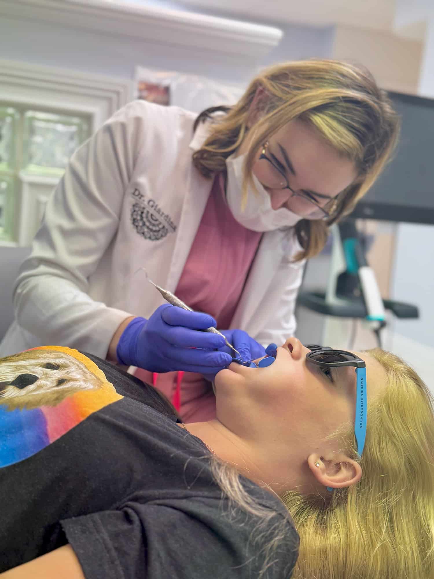 Dr Giardina Harrisonburg orthodontist treating child patient for palatal expander consultation VA